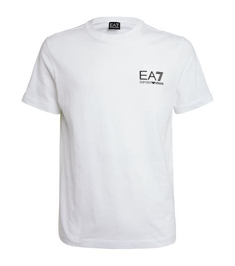 Ea7 Emporio Armani white EA7 Logo T-Shirt | Harrods UK