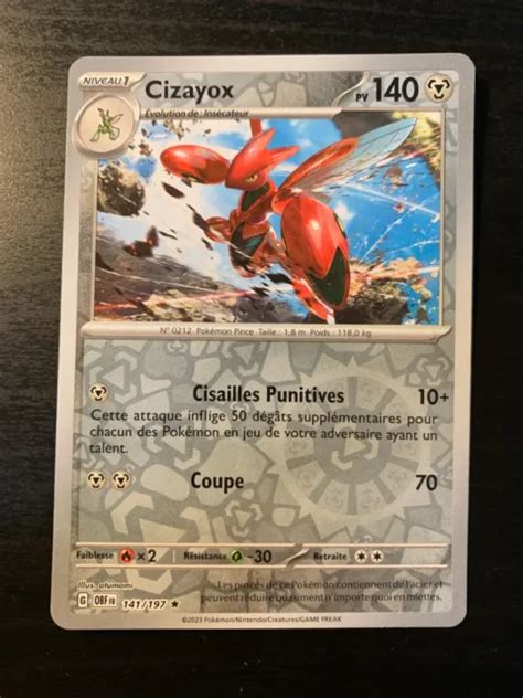 CARTE POKÉMON REVERSE Cizayox 141 197 OBF Flammes Obsidiennes FR NEUF