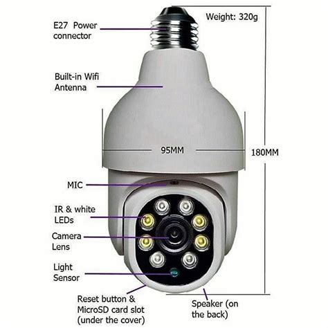 ᐉ Камера видеонаблюдения UKC L1 панорамная поворотная IP WiFi 2Mp E27 с ...