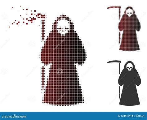 Icono De Semitono Punteado Quebrado De Scytheman Ilustraci N Del Vector