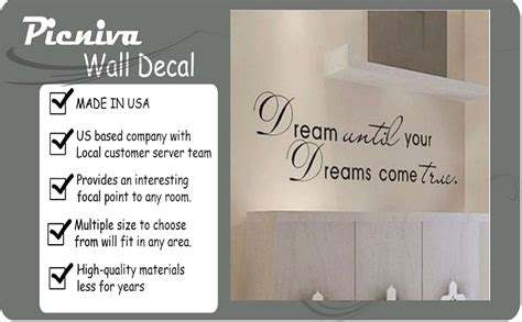 Dream Until Your Dreams Come True Wall Famous Pvc Wall Sticker Decal