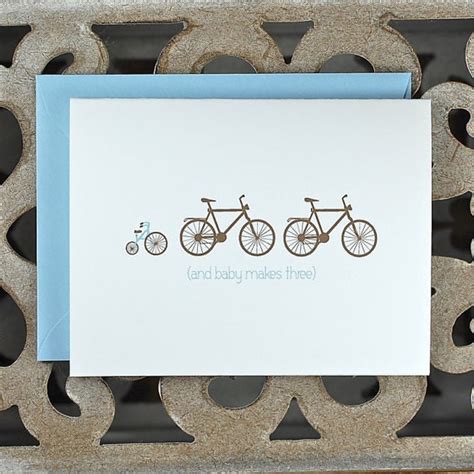 Pregnancy Announcement Cards Bicycle Baby by DeanPenn on Etsy