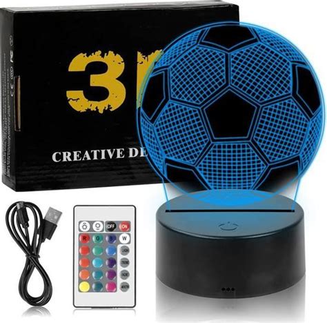 Football Veilleuse Cadeau Foot Garcon Fille 3d Illusion Optique