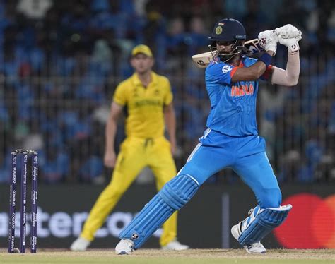 Virat Kohli Drives On The Front Foot With An Open Bat Face