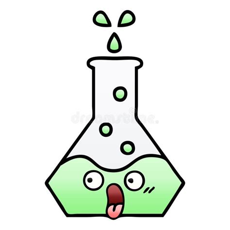 cute cartoon science beaker stock vector illustration  experiment