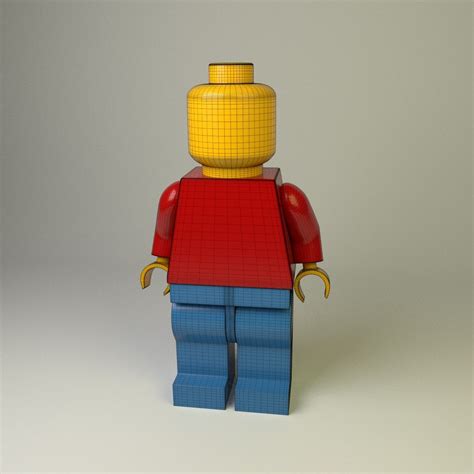 Lego Minifig 3d Model 15 3ds Max Obj Fbx Dae Blend Free3d