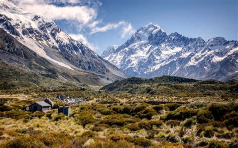 Download Wallpapers Mount Cook National Park 4k Valley Summer