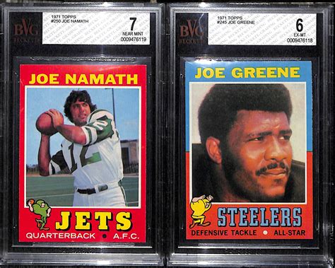 Lot Detail Lot Of Topps Football Cards Joe Namath Bvg