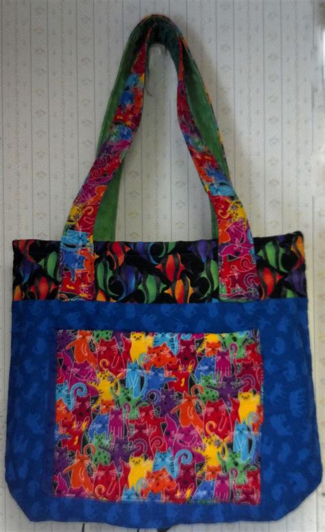 Colorful Handmade Quilted Laptop Bag With A Large Pocket For The