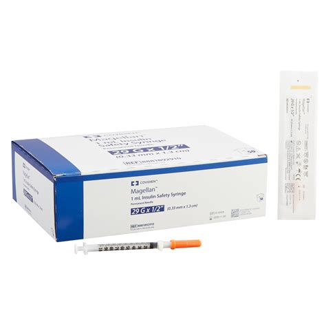 Safety Insulin Syringe With Needle Magellan Sliding Safety Needle