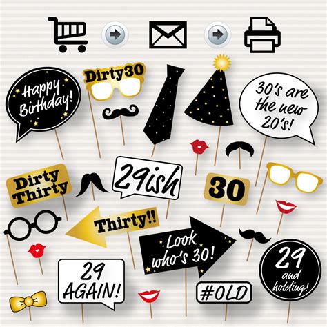 Free Printable Th Birthday Photo Booth Props Printable Templates