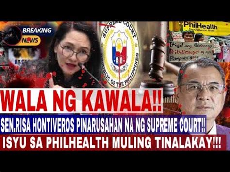 CONFIRMED SEN RISA HONTIVEROS PINARUSAHAN NA NG SUPREME COURT ISYU SA