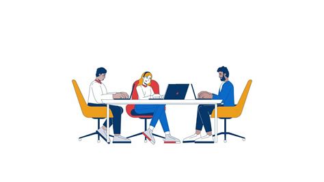 Meeting Animation Stock Video Footage For Free Download