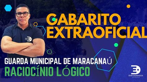 CORREÇÃO PROVA GUARDA MUNICIPAL DE MARACANAÚ RLM YouTube