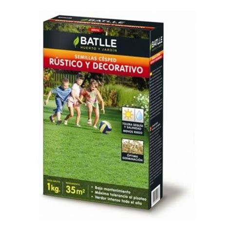 Semilla Césped Batlle Rústico Y Decorativo 1kg Espacios Verdes