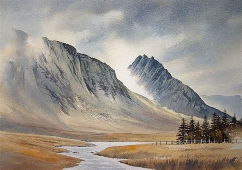 Landscape Watercolour Paintings Of Snowdonia The Lake District And