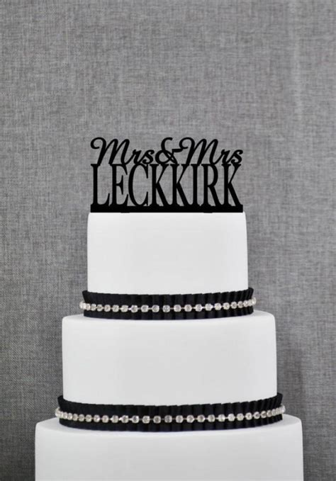 Mrs And Mrs Same Sex Wedding Cake Topper Custom Lesbian Cake Topper