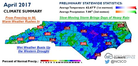 North Carolina climate summary for April 2017 now available | Climate ...