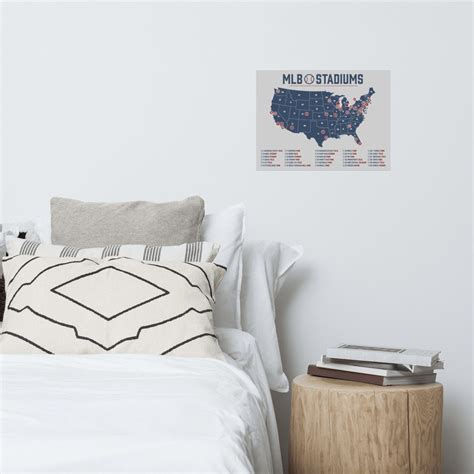 MLB Stadium Map Baseball Stadium Map Ballpark Map MLB - Etsy