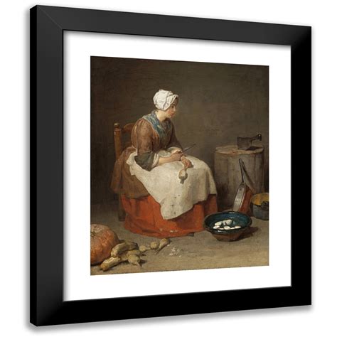 Jean Baptiste Sim On Chardin X Black Modern Framed Museum Art Print