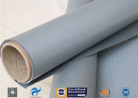 Grey Silicone Coated Fiberglass Fabric Oz Mm Industrial Welding