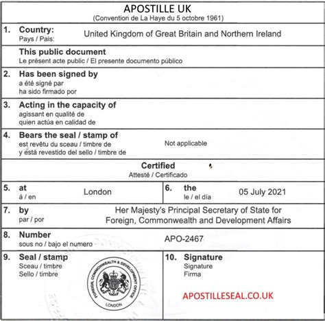 Apostille UK APOSTILLE LEGALISATION OFFICE