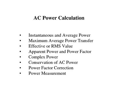 SOLUTION: Ac power calculations - Studypool