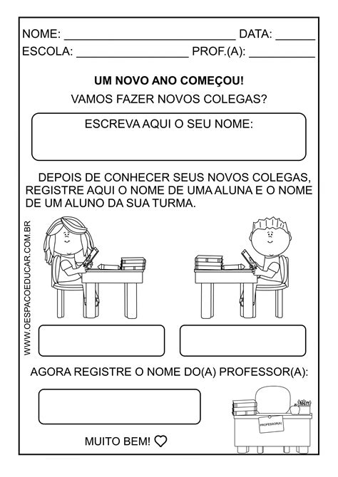 Alfabetiza O Atividades De Volta S Aulas Blog Espa O Educar