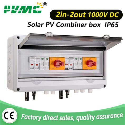 Solar Photovoltaic Pv Combiner Box Surge Lightning Protection Outdoor Waterproof 2 Input 2 Out