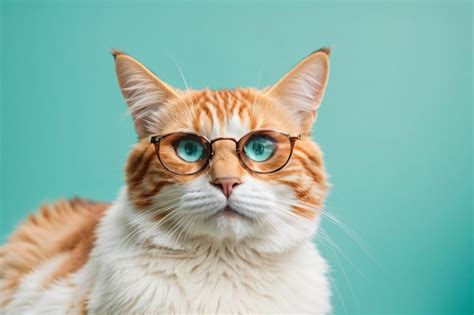 Premium Photo Closeup Portrait Of Funny Ginger Cat Wearing Sunglasses