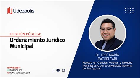 Ordenamiento Jurídico Municipal José María Pacori Cari YouTube