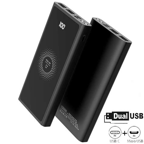 900000mAh Qi Wireless Power Bank Portable Charger External Battery ...