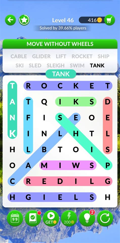 Word Search Explorer Level 46 Move Without Wheels Answers