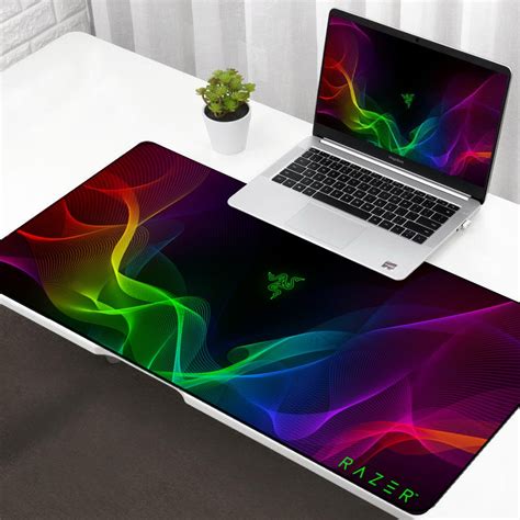 Razer Mouse Pad Custom Large Gaming Mousepad 900x400 Keyboard Mat Rubber PC Computer Desk Mat ...