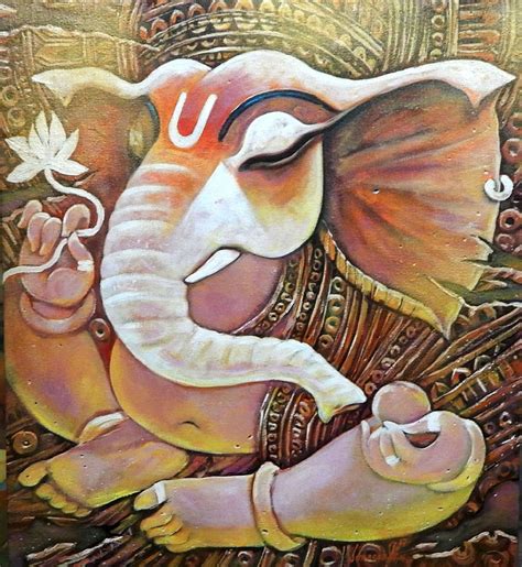 Ekadanta Art146917845 Handpainted Art Painting 18in X 20in