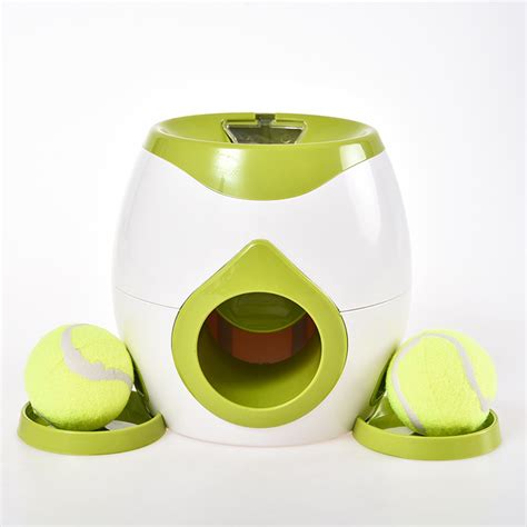 Pet Tennis Ball Throwing Food Dispenser Pet Trainer Feeder Reward Game