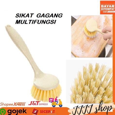 Jual Sikat Gagang Panjang Pembersih Panci Wastafel Piring Peralatan