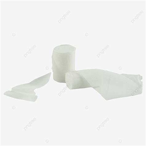 Two Rolls Of White Medical Bandages Bandage Clean Injured Png