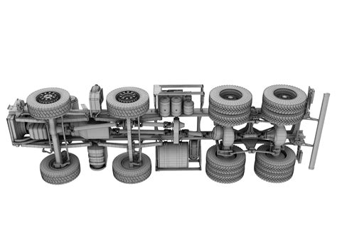 Truck Chassis 8x4 3d Model 95 Max Fbx Obj Ma C4d Free3d