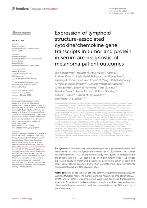 PDF Expression Of Lymphoid Structure Associated Cytokine Chemokine