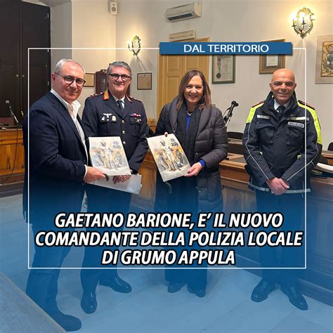 GAETANO BARIONE E IL NUOVO COMANDANTE DELLA POLIZIA LOCALE DI GRUMO