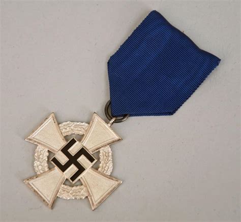 Regimentals GERMAN WWII NATIONAL FAITHFUL SERVICE MEDAL IN SILVER