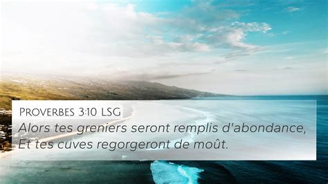 Proverbes Lsg K Wallpaper Alors Tes Greniers Seront Remplis D