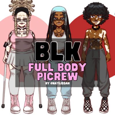 Black Picrew Full Body | Make your own character, Make a character, Create your own character