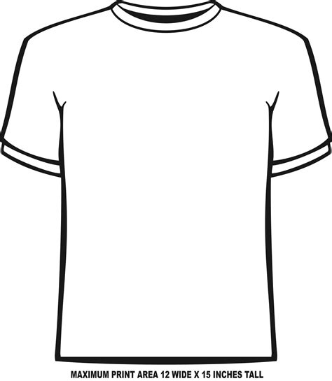 Blank T Shirt Template Printable