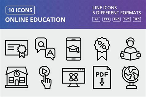 Vector Online Education Icon Set 2160163