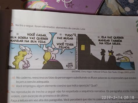 Exercícios De Coesão Textual Com Tirinhas Com Gabarito - 9