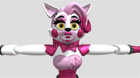 Glamrock Mangle Fixed Vrchat Rig Read Desc Download Free 3d Model