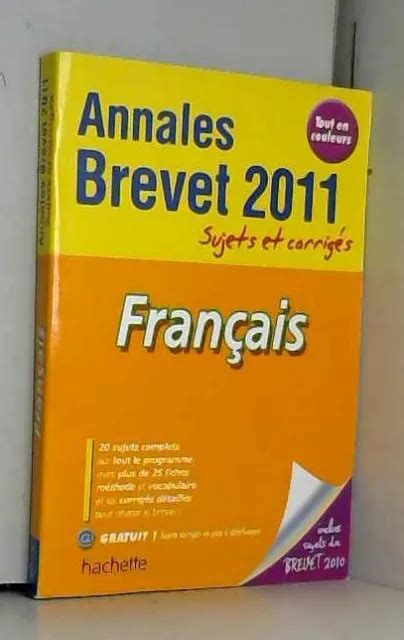 FRANÇAIS BREVET Sujets et corrigés EUR 4 69 PicClick FR