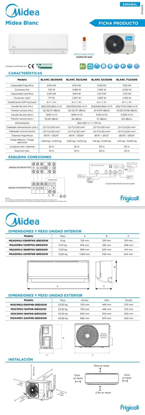 Aire Acondicionado Split Midea 2 6Kw Instalaciones Térmica Soliva S L